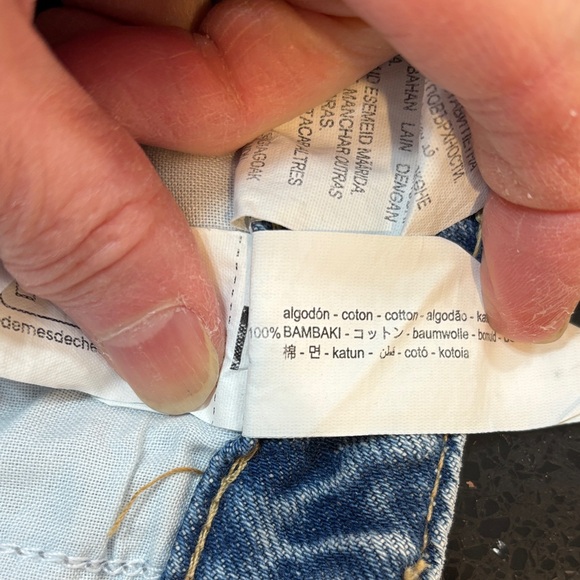 NWT Zara Classic Blue Denim Skirt Front and Back Slit - Picture 7 of 8